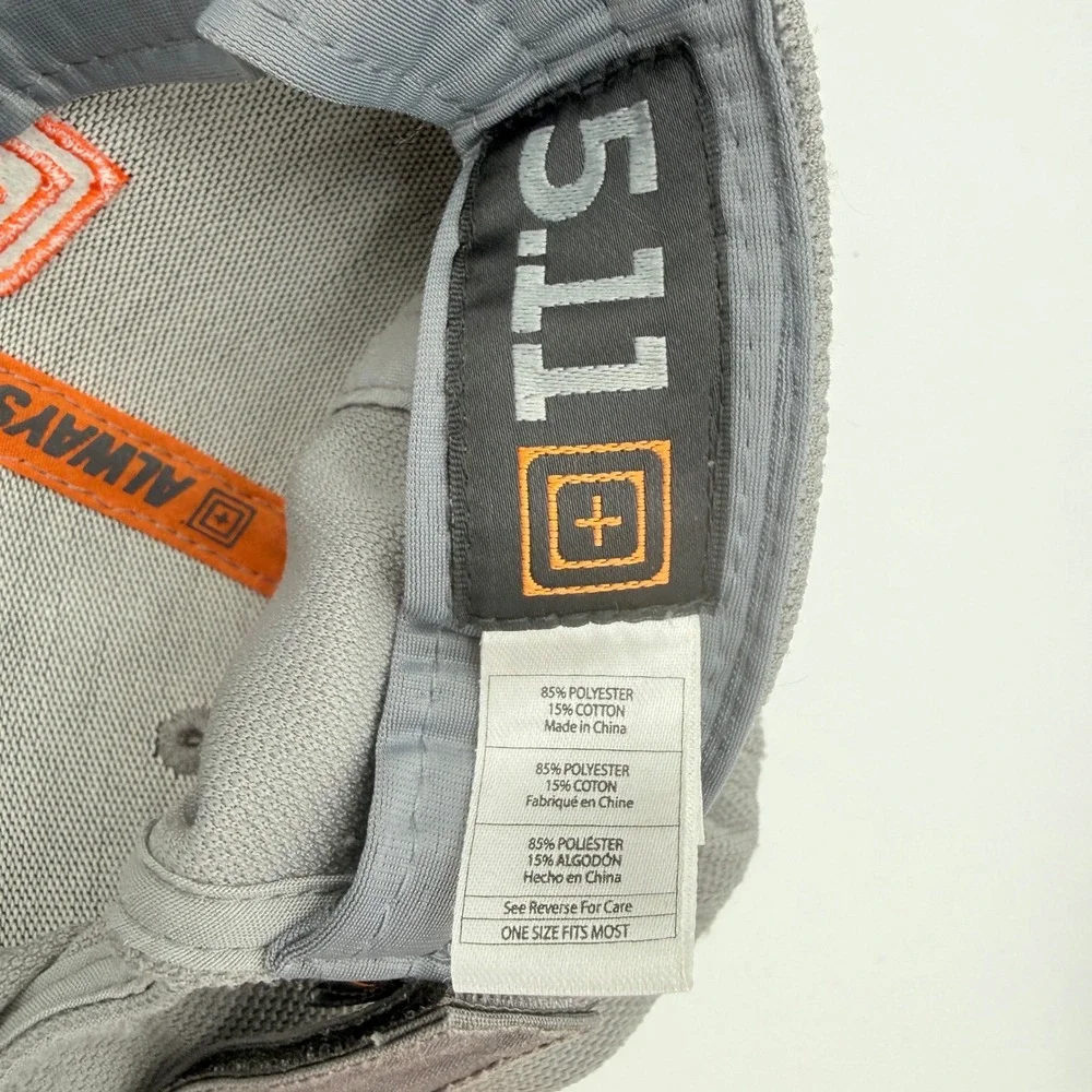 5.11 Tactical Baseball Cap Mens OSFM Gray Ripstop Mesh Back Outdoor Hat Utility